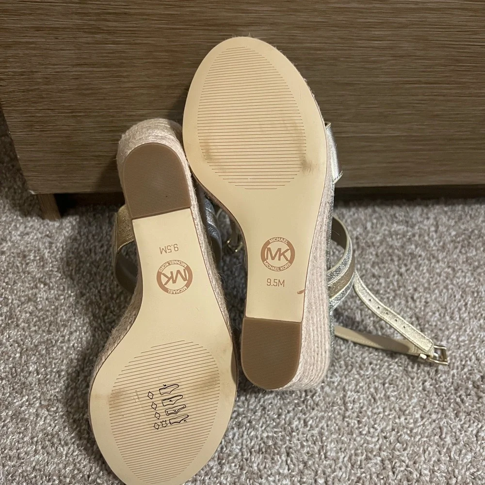 Michael Kors Gold and Silver Women's Sandals - Picture 2 of 4